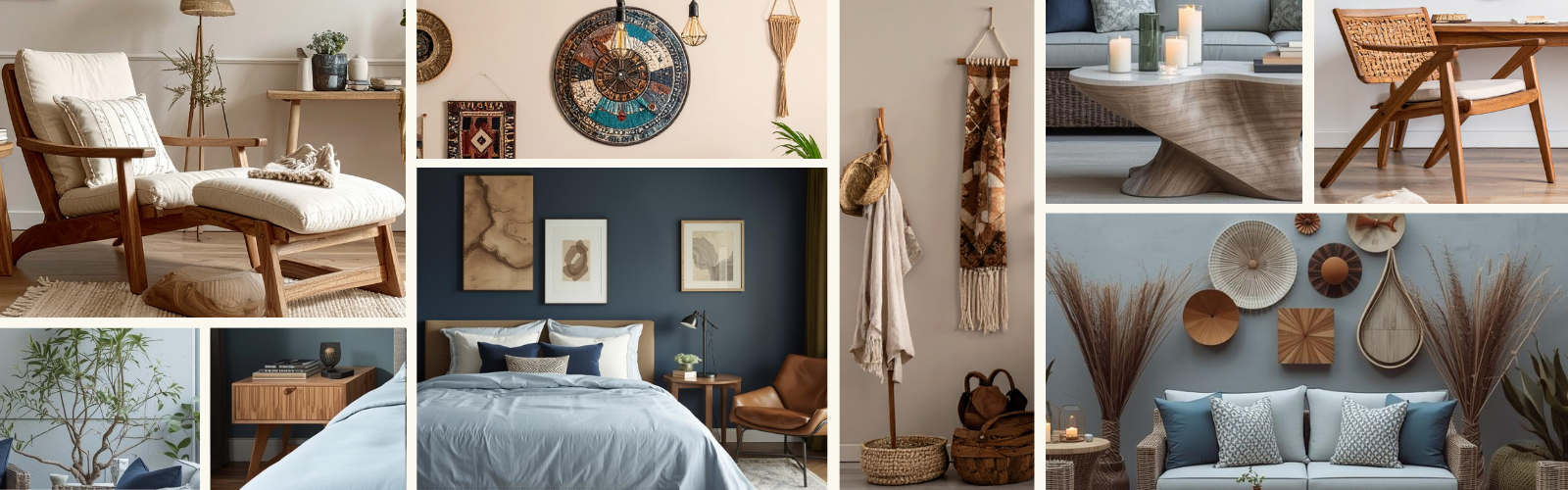 navy themed mood board for RS Living